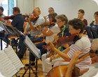 
Sommerkonzert 2014 des Liebhaber Oorchester im Seltenbach  
Foto Günter Klotzbücher  
